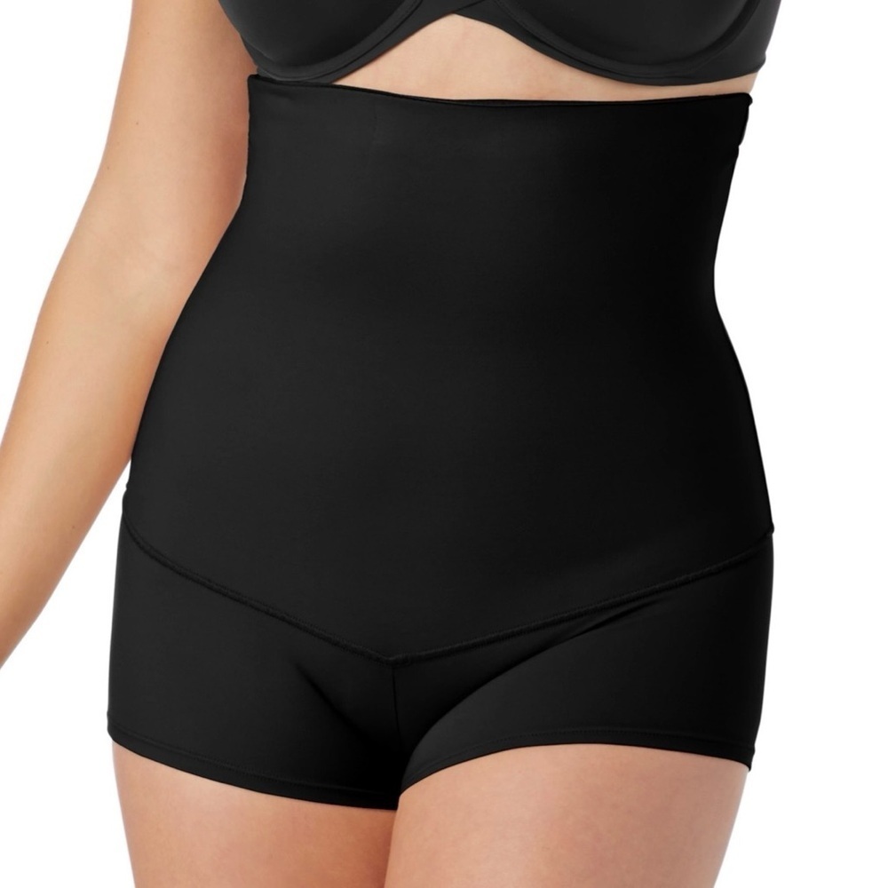NWT Maidenform Black High-Rise Boyshort Shapewear Size M